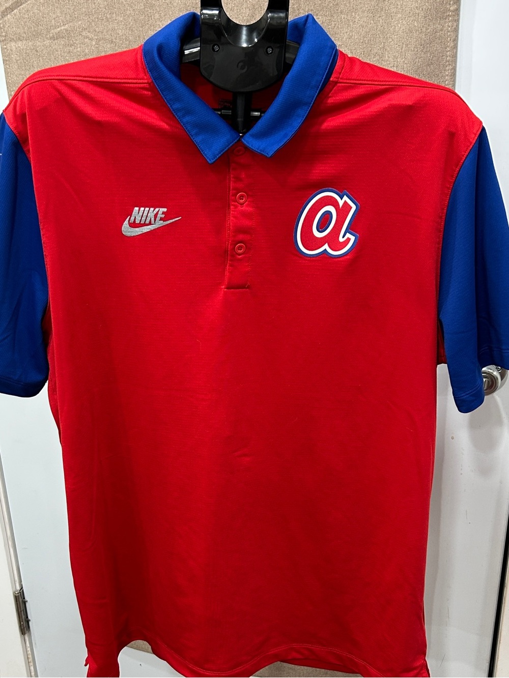 Nike Men’s Red Polo with Blue Accents